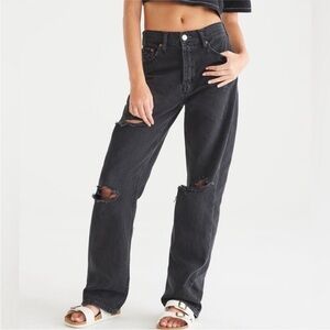 3 FOR $18 SALE Aeropostale 90s Baggy Distressed Black Denim 2